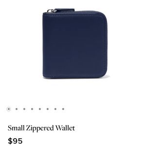 leatherology • small zip wallet navy